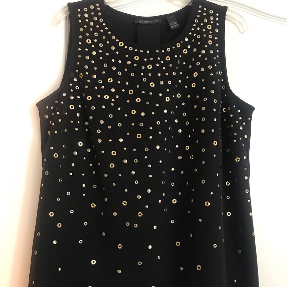 INC Black Studded Tunic